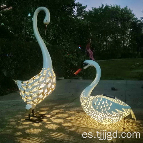 Lámpara de cisne de hierro luminoso